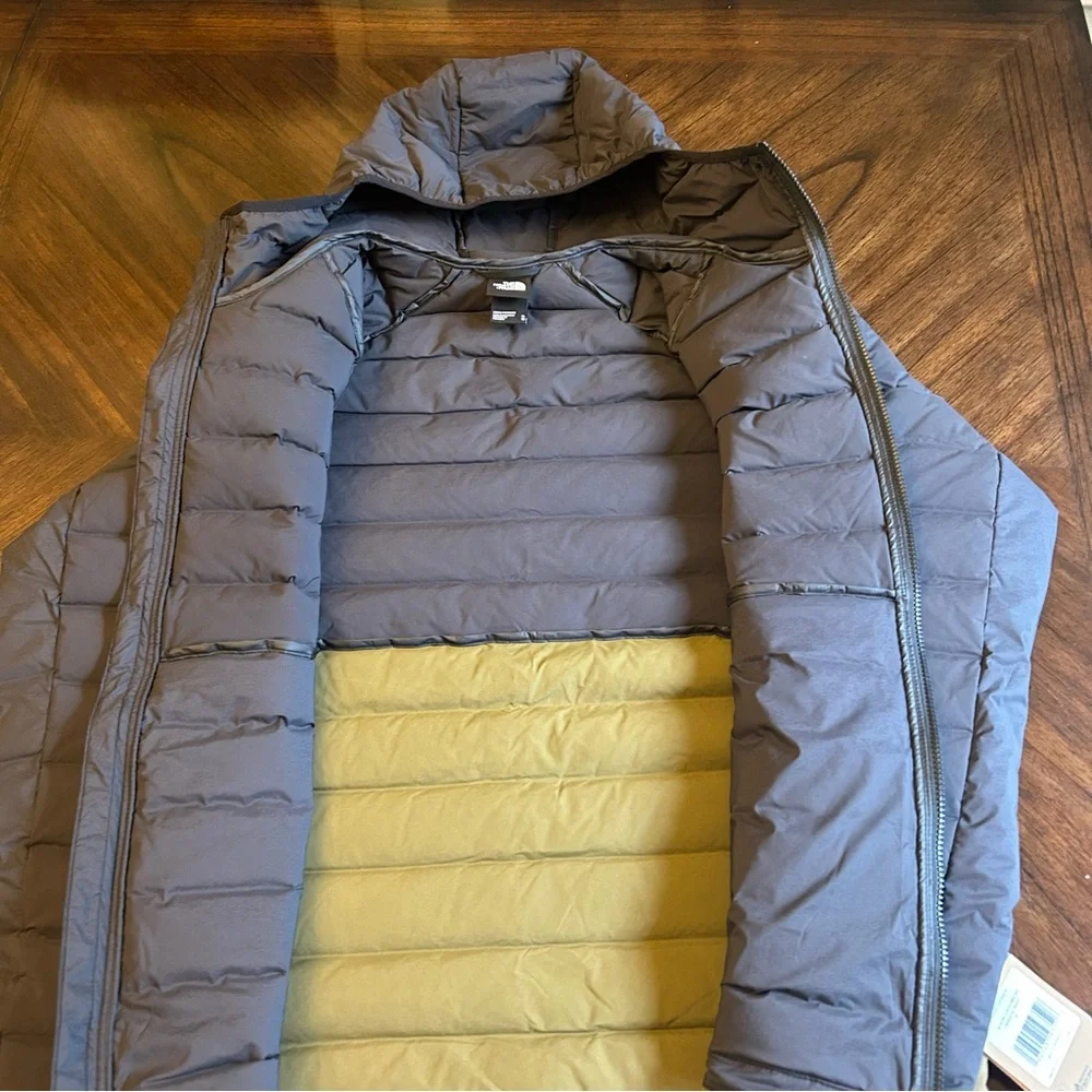THE NORTH FACE Men's Belleview Stretch Down Hoodie Black Military Olive XL New